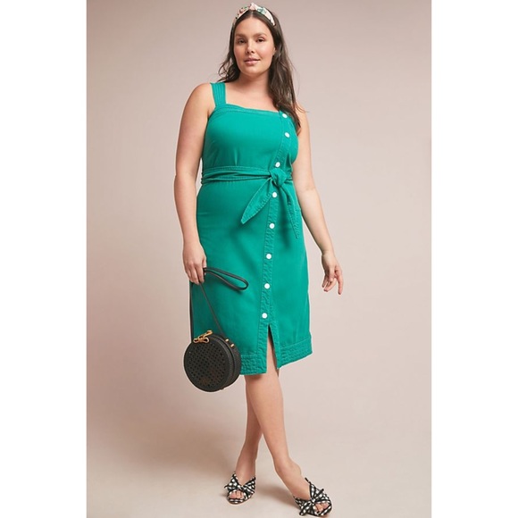 Anthropologie Dresses & Skirts - Anthro Elizabeth Button-Front Dress Plus Size